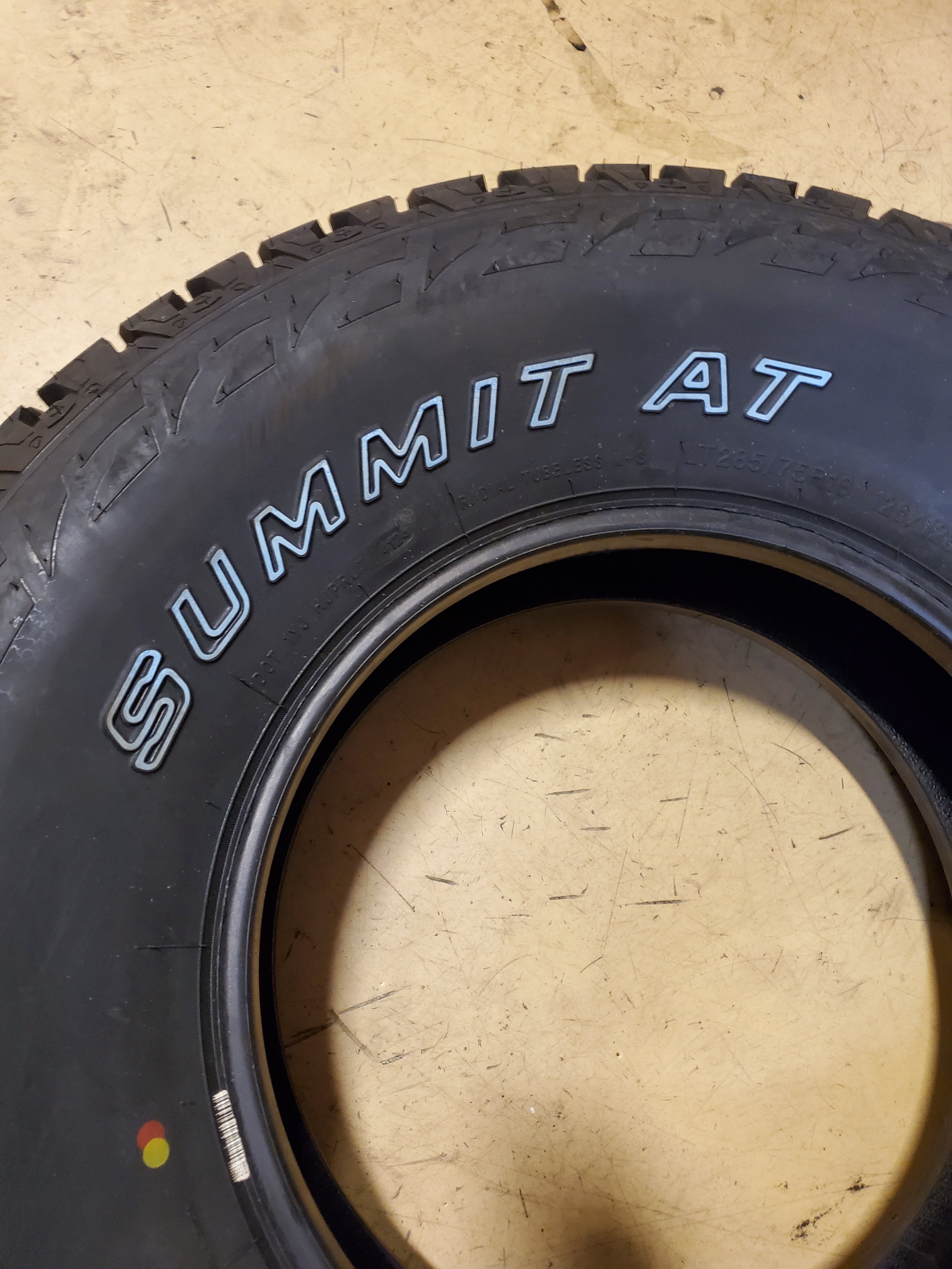 SUMMIT TRAIL CLIMBER AT OWL LT 285 75 16 126/123S 10PLY ALL TERRAIN TIRE 261720