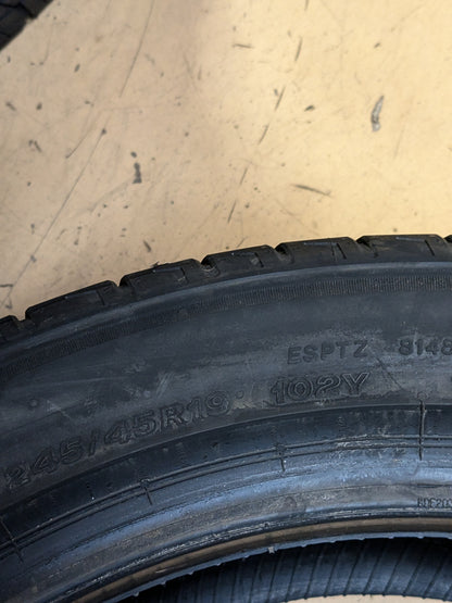 2 BRIDGESTONE POTENZA SPORT P 245 45 19 102Y SL PERFORMANCE SUMMER TIRES 008120