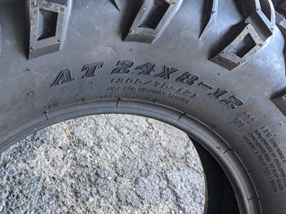 SEDONA MUD REBEL AT12 BSW AT 24 8 11 40F 6PLY ATV/UTV TIRE MR24812