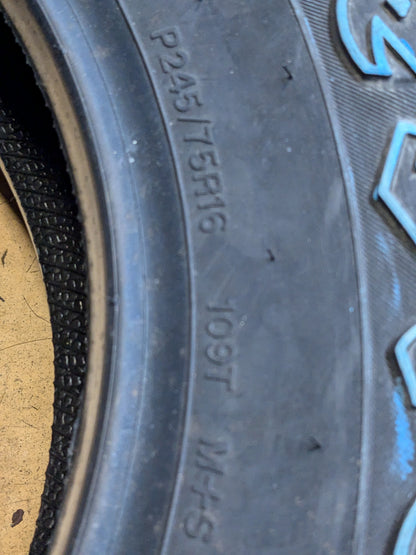 NEW OLD STOCK FIRESTONE DESTINATION LE2 RWL P 245 75 16 109T SL ALL SEASON TIRE 097657