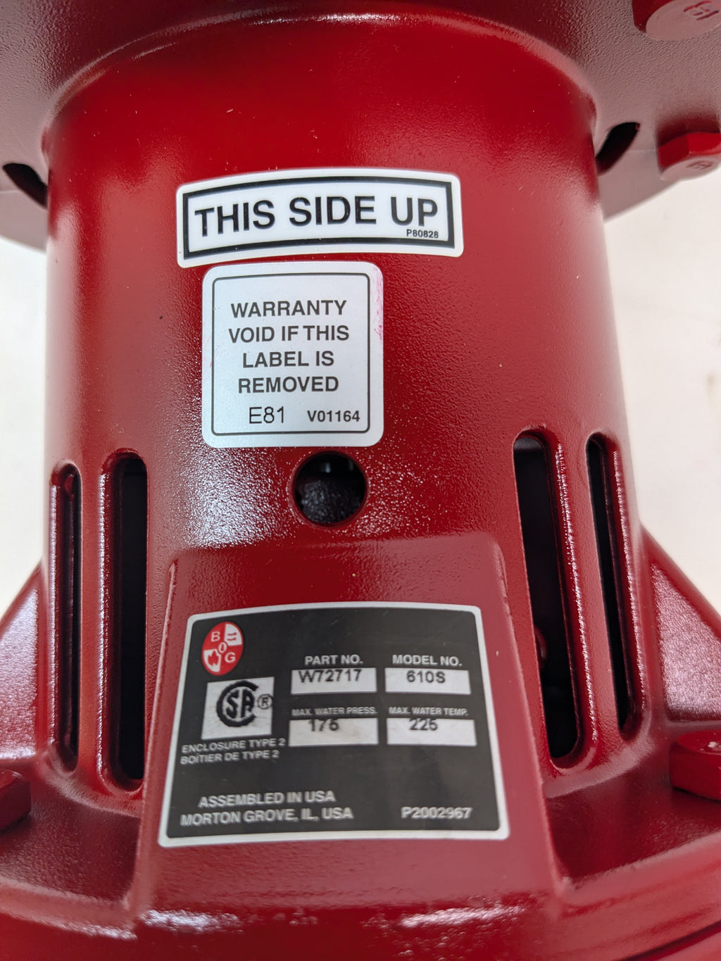 BELL & GOSSETT 610S PUMP WITH 1/2 HP W72717 2LHR4