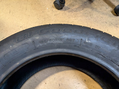 NOS BFGOODRICH TOURING T/A BSW P 195 60 15 88T ALL SEASON TIRE 34375
