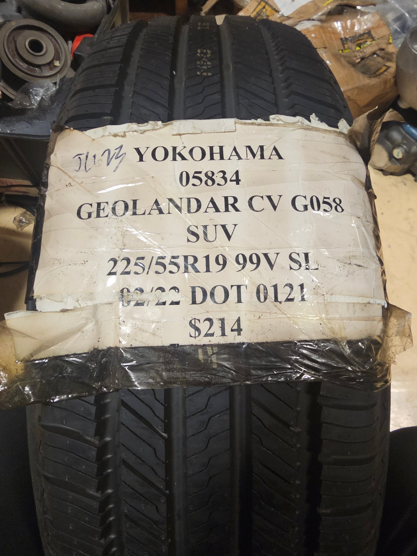 2 YOKOHAMA GEOLANDAR CV G058 P  225 55 19 99V SL ALL SEASON  TIRES 05834