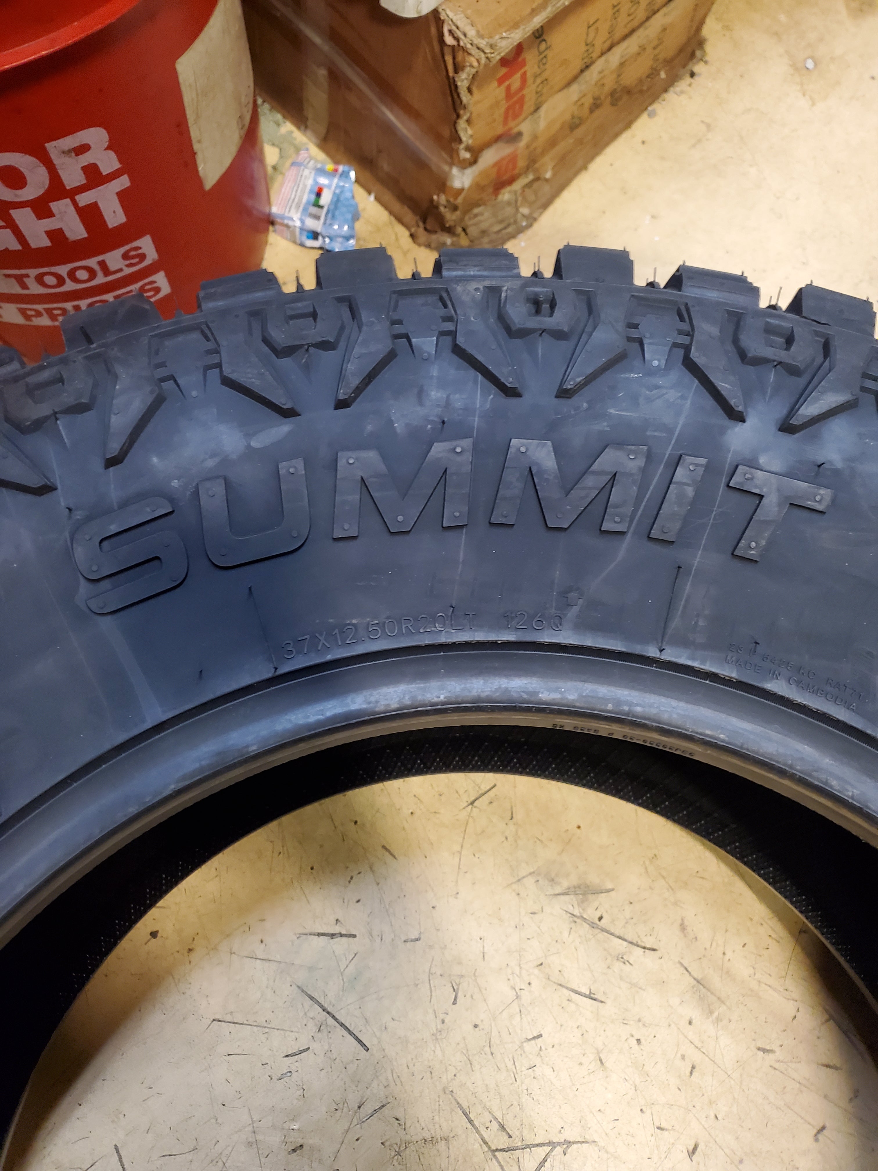 (KSL ONLY) 4 SUMMIT TRAIL CLIMBER RT BSW LT 37 12.50 20 126Q 10PLY RUGGED TERRAIN TIRE 1600727