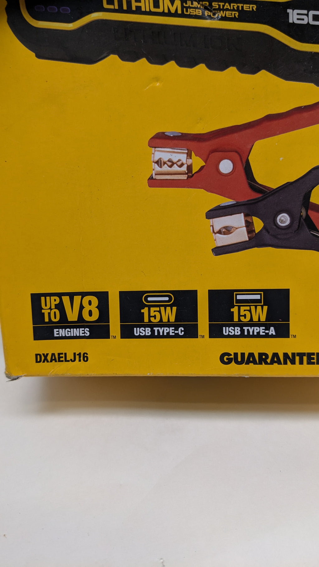 DEWALT DXAELJ16 1600 PEAK AMP JUMP STARTER BATTERY BOOSTER WITH USB POWER STATION