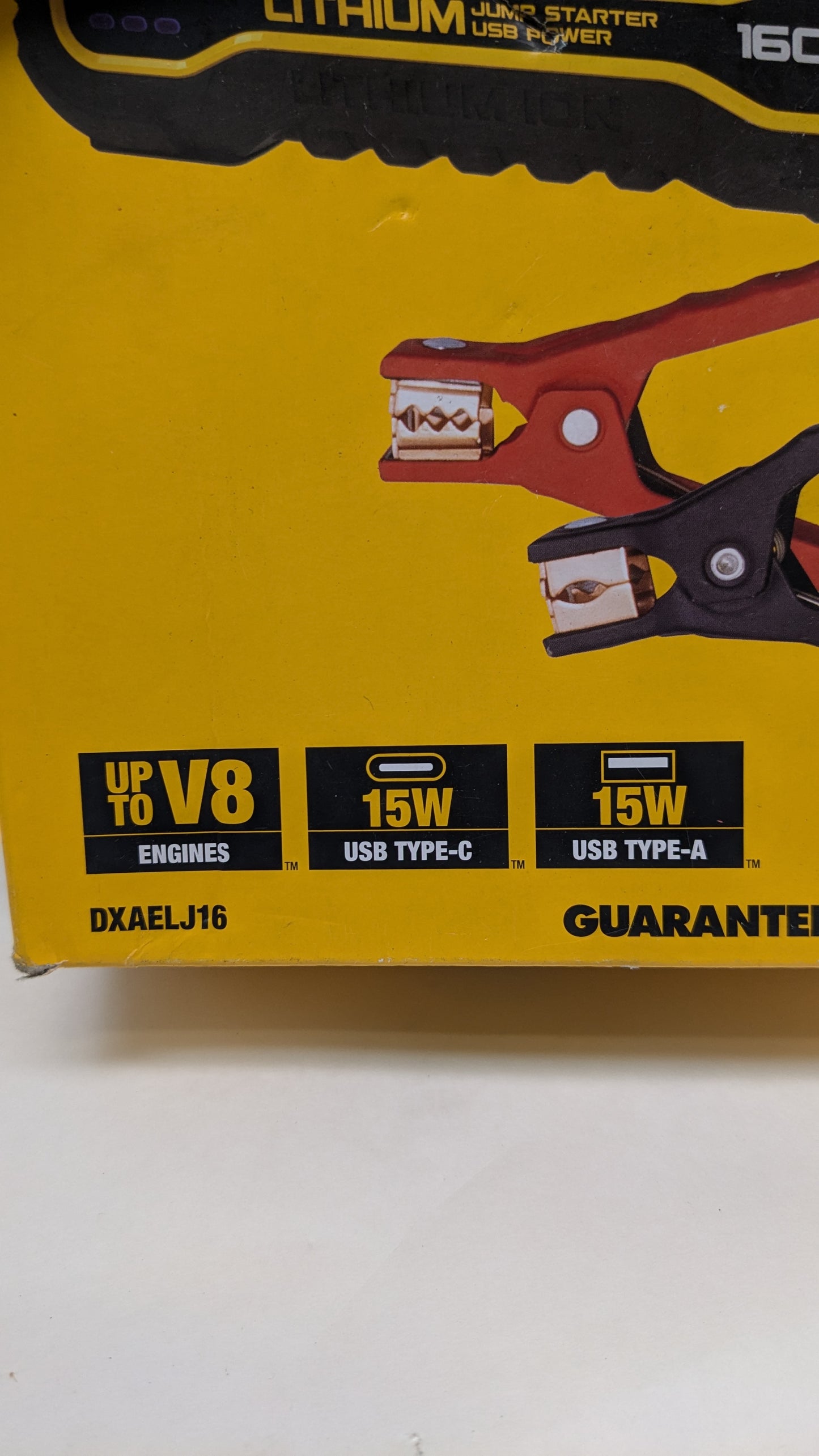 DEWALT DXAELJ16 1600 PEAK AMP JUMP STARTER BATTERY BOOSTER WITH USB POWER STATION