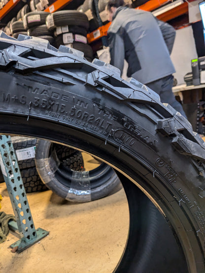 (KSL ONLY) 2 MICKEY THOMPSON BAJA BOSS A/T BSW LT 35 15.5 24 117Q LRF 12 PLY ALL TERRAIN TIRES 331250001