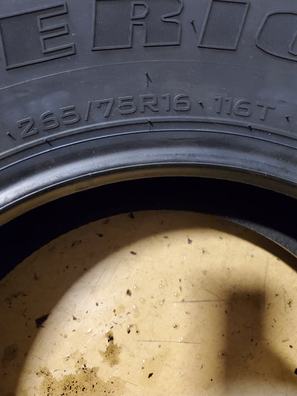 AMERICUS RUGGED A/TR BSW P 265 75 16 116T ALL TERRAIN TIRE AMD1705