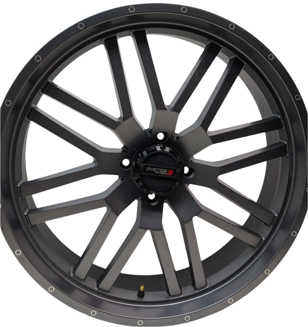 SYSTEM 3 OFF-ROAD ST-3 SIMULATED BEADLOCK WHEEL 24X6.5 ET:+10 SH957 4X5.5