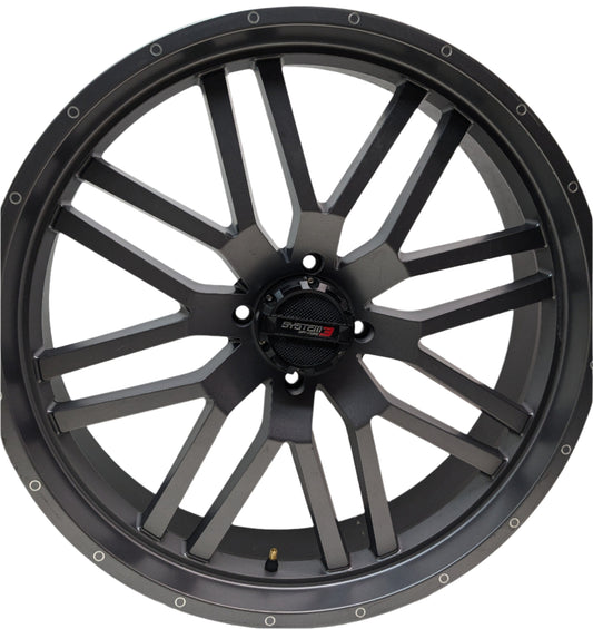 SYSTEM 3 OFF-ROAD ST-3 SIMULATED BEADLOCK WHEEL 24X6.5 ET:+10 SH957 4X5.5