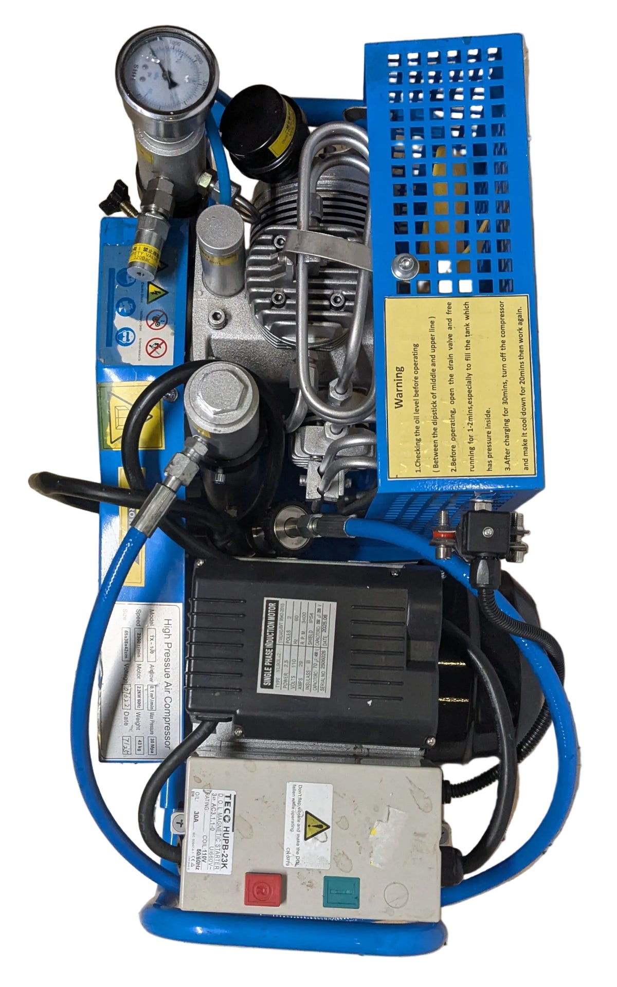 TUXING DRIVING AIR COMPRESSOR HIHG PRESSURE 100I/MIN 4500PSI TX-100