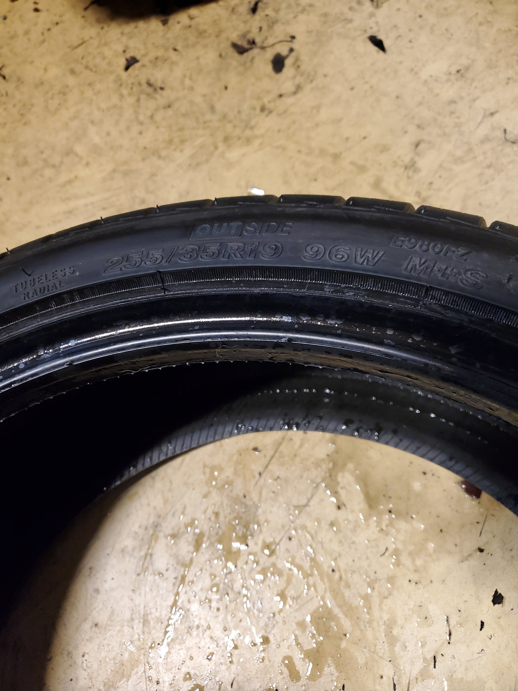 BRIDGESTONE POTENZA RE980AS+ BSW P 255 35 19 96W XL PERFORMANCE TIRE 012790