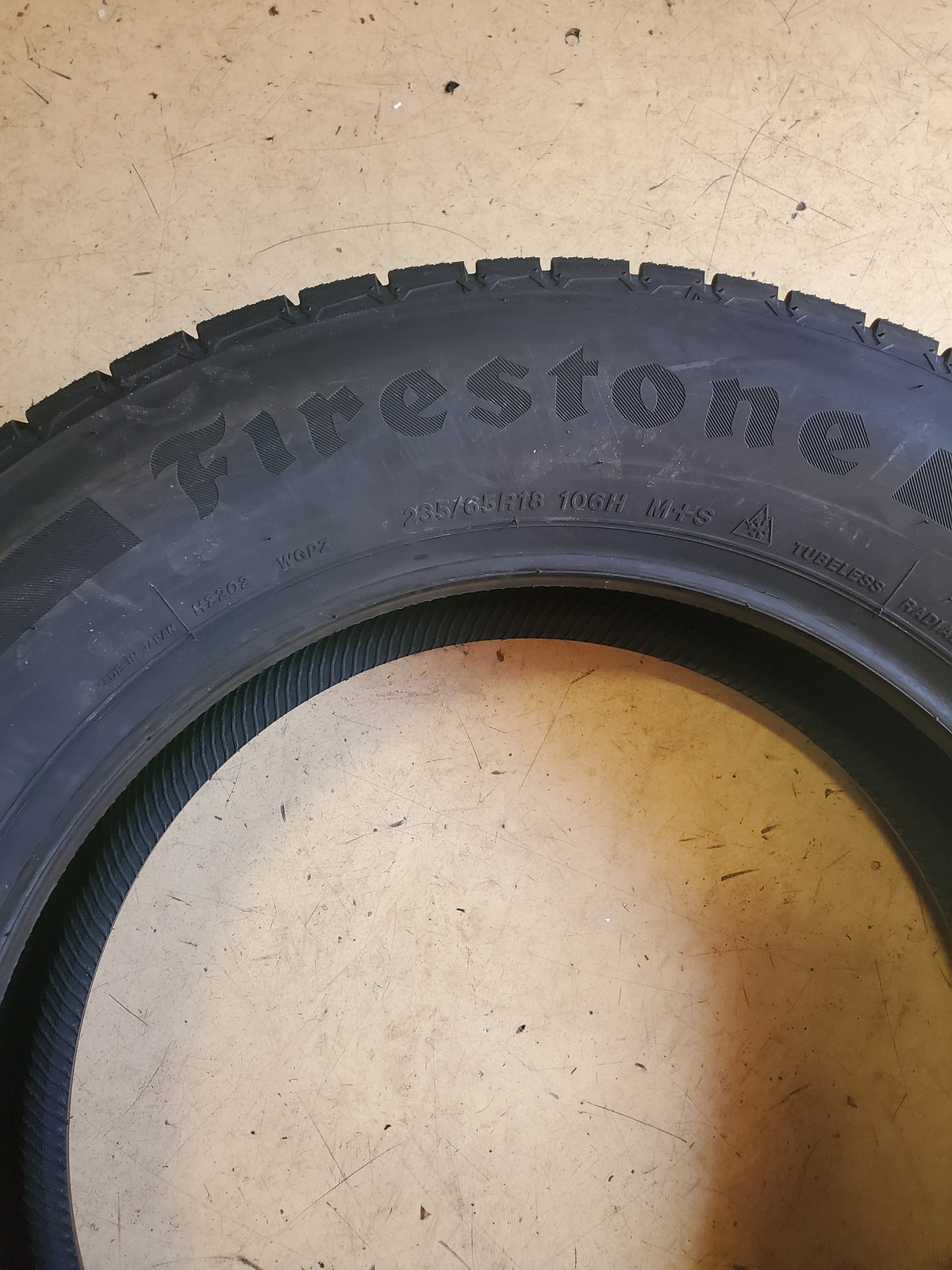 4 FIRESTONE WEATHERGRIP BSW P 235 65 18 106H ALL WEATHER TIRE 009167