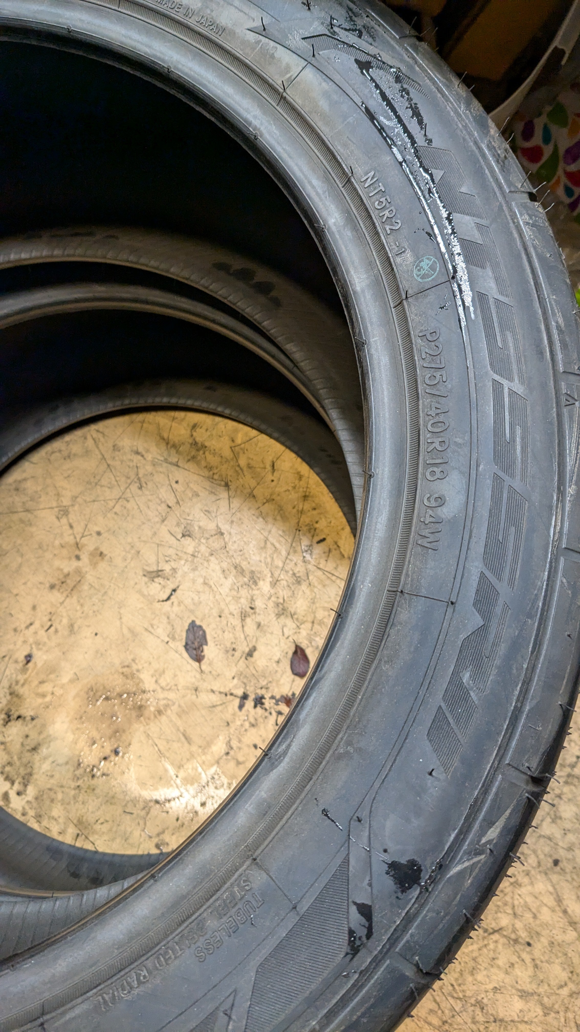 2 NITTO NT555RII BSW P 275 40 18 94W RACING TIRE 108680