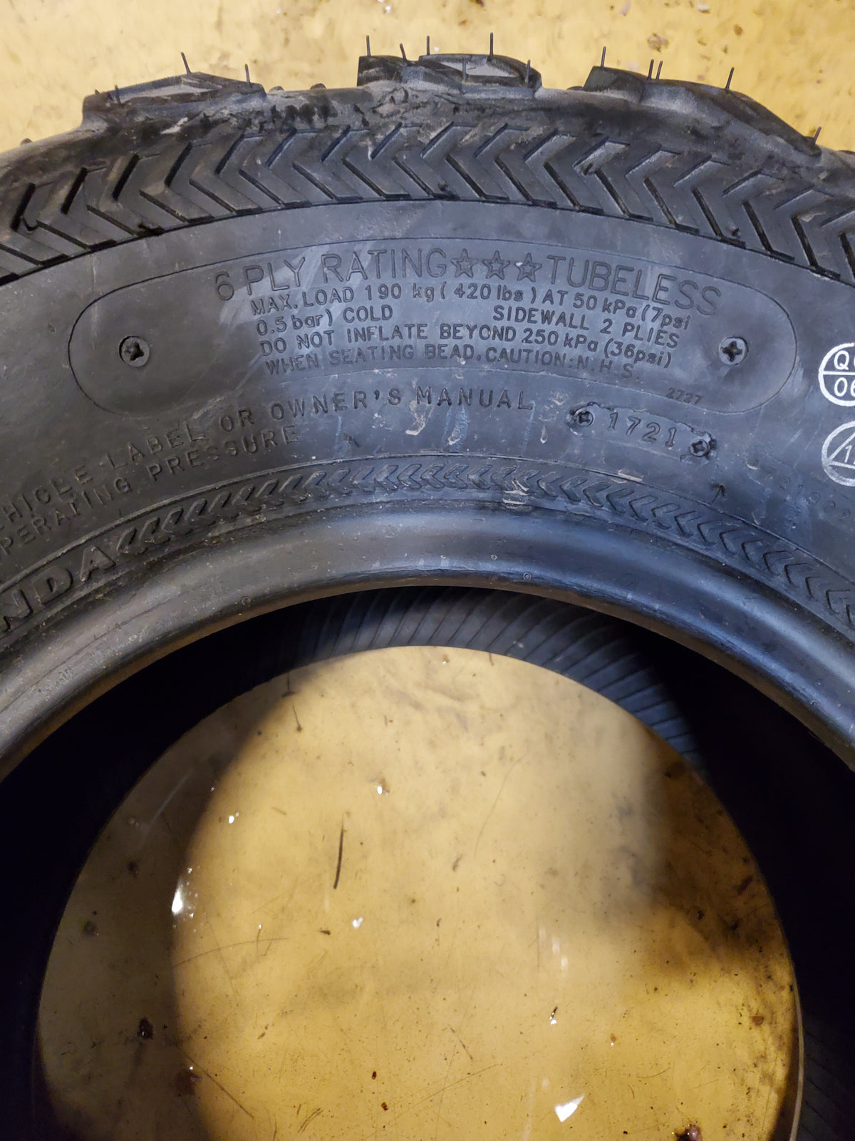 KENDA BEAR CLAW EX BSW 25 10 12 6PLY ATV/UTV TIRE 252I2020