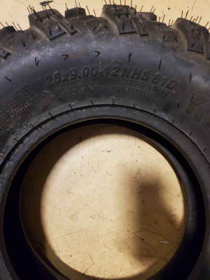 NOS CARLISLE TRAIL PRO BSW 26 9 12 81D 4PLY ATV/UTV TIRE 6P0205