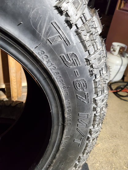 TBB TS 67 M/T BSW LT 33 12.5 18 118Q 10PLY MUD TERRAIN TIRE 840156401517
