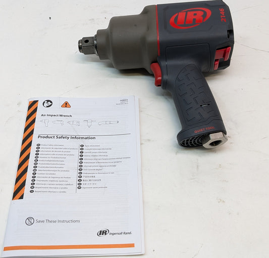 INGERSOLL RAND 3/4-INCH-DRIVE AIR IMPACT WRENCH WITH QUIET PISTOL-GRIP DESIGN 2146Q1MAX