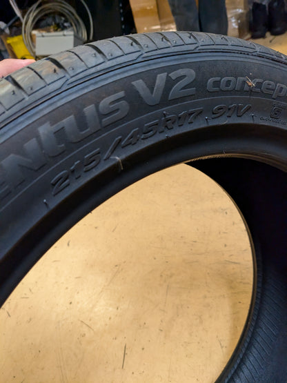HANKOOK VENTUS V2 CONCEPT 2 P 215 45 17 91V XL ALL SEASON TIRE 1014363