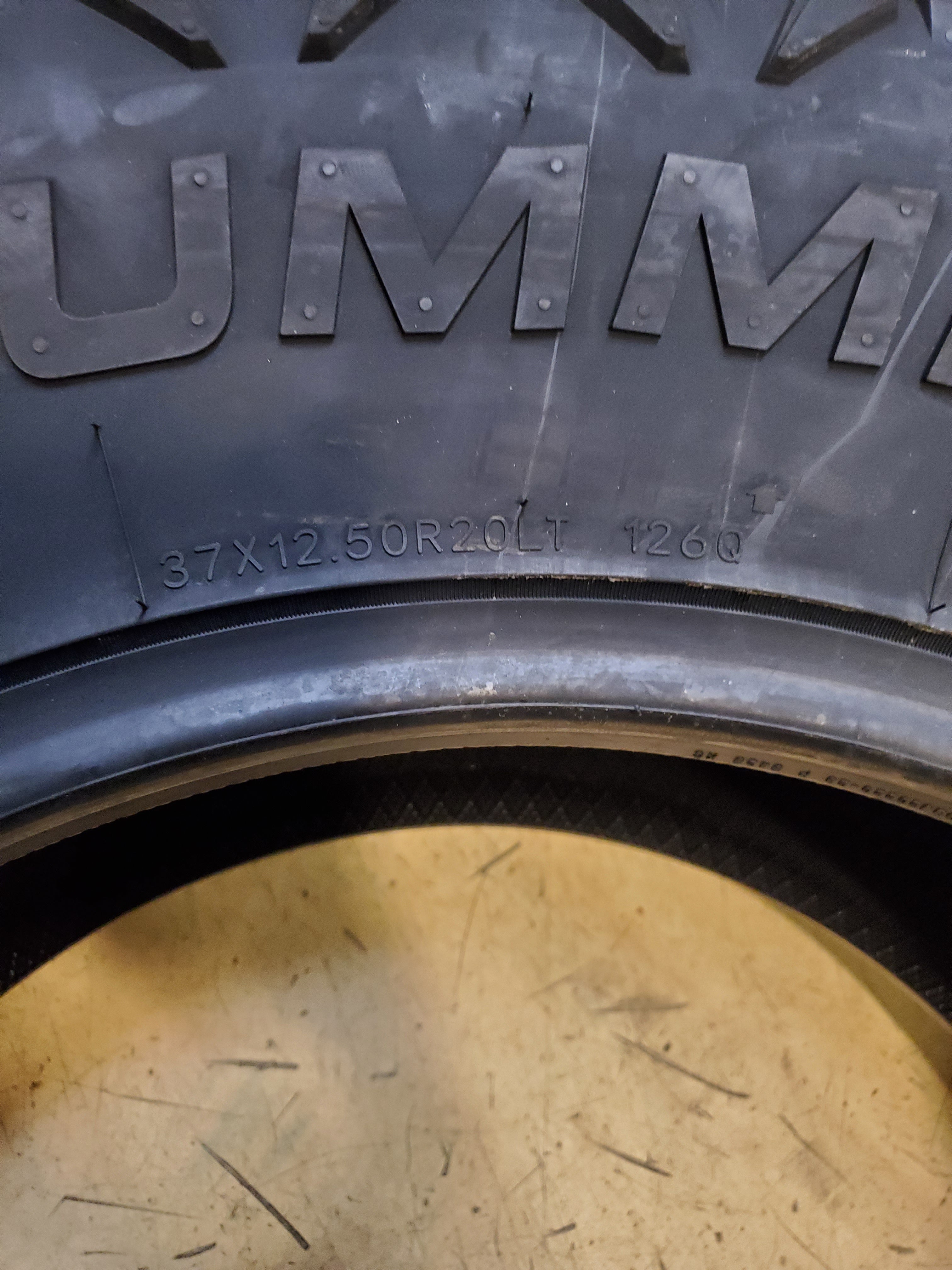 (KSL ONLY) 4 SUMMIT TRAIL CLIMBER RT BSW LT 37 12.50 20 126Q 10PLY RUGGED TERRAIN TIRE 1600727