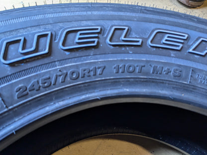 BRIDGESTONE DUELER LX OWL P 245 70 17 110T SL ALL SEASON TIRE 009404