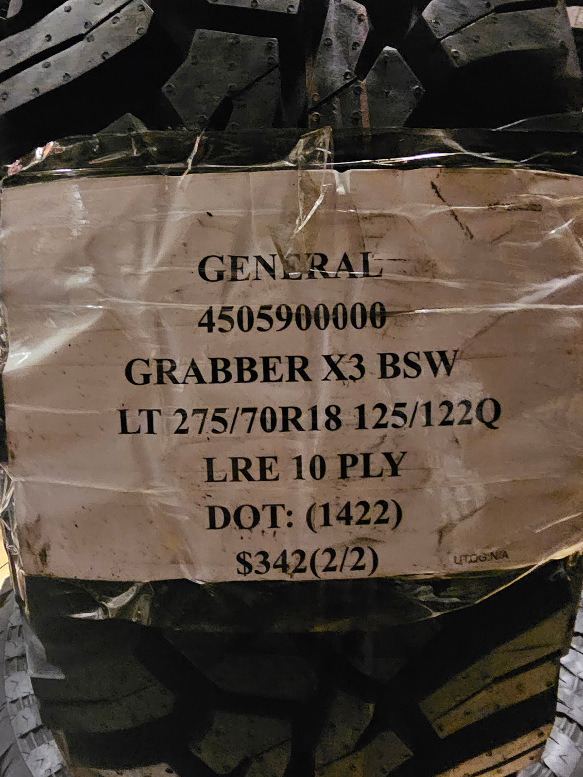 2 GENERAL GRABBER X3 LT 275 70 18 125/122Q LRE 10PLY MUD TERRAIN TIRES 4505900000