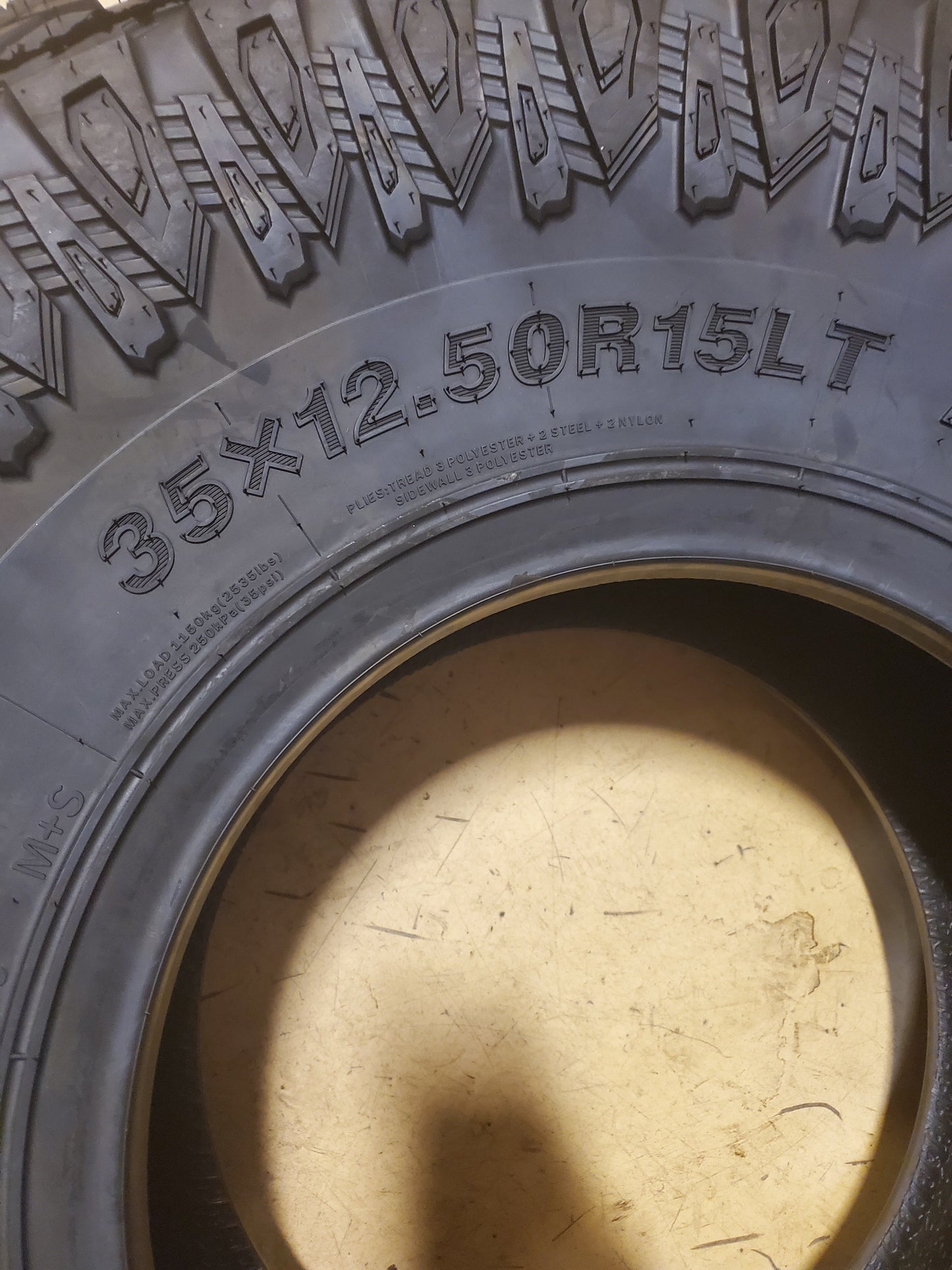 ATLAS PARALLER M/T BSW LT 35 12.5 15 113Q 6PLY MUD TIRE 221021417