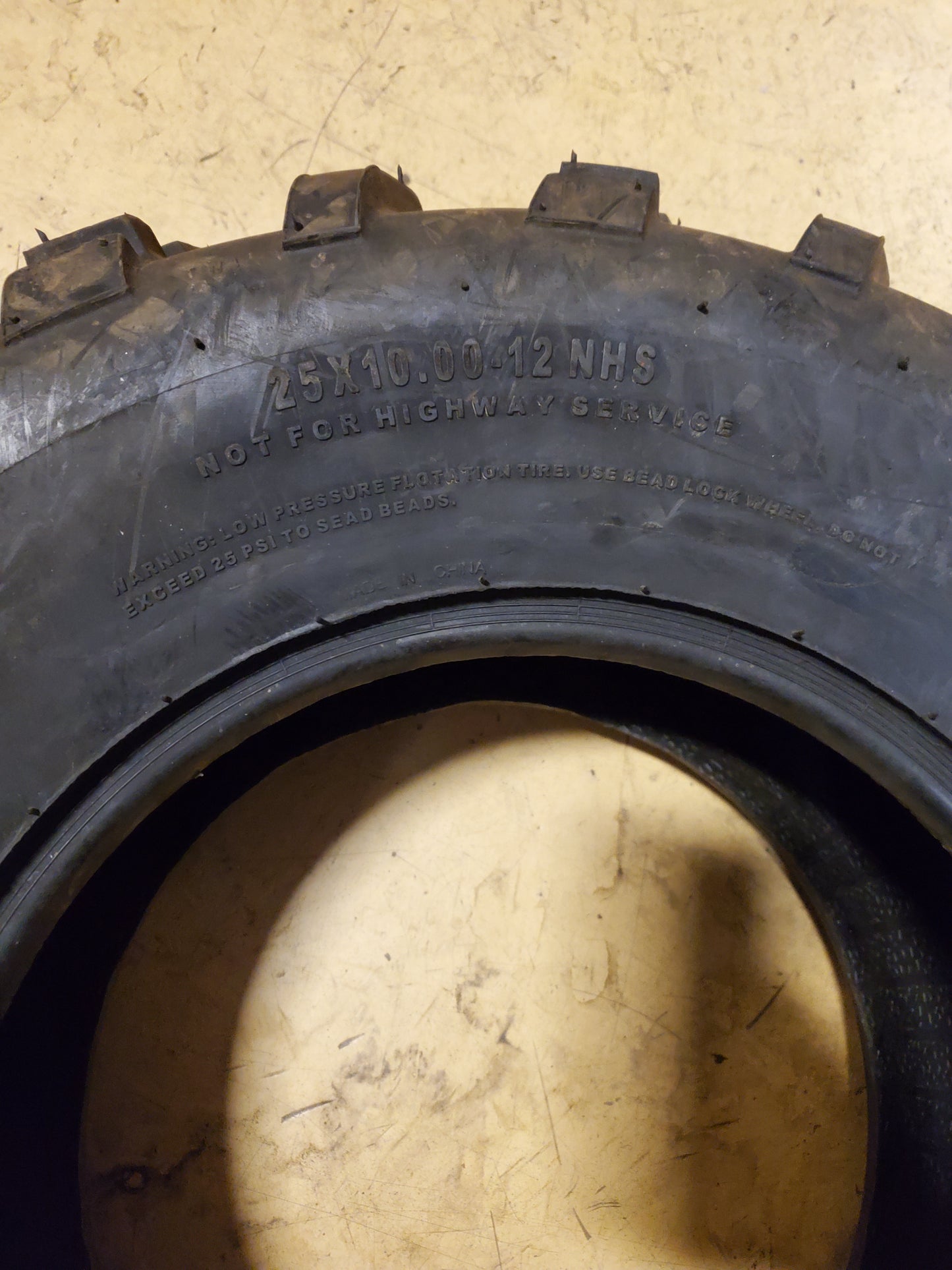 CARLISLE AT489 BSW  25 10 12 4PLY ATV/UTV TIRE 6P07691