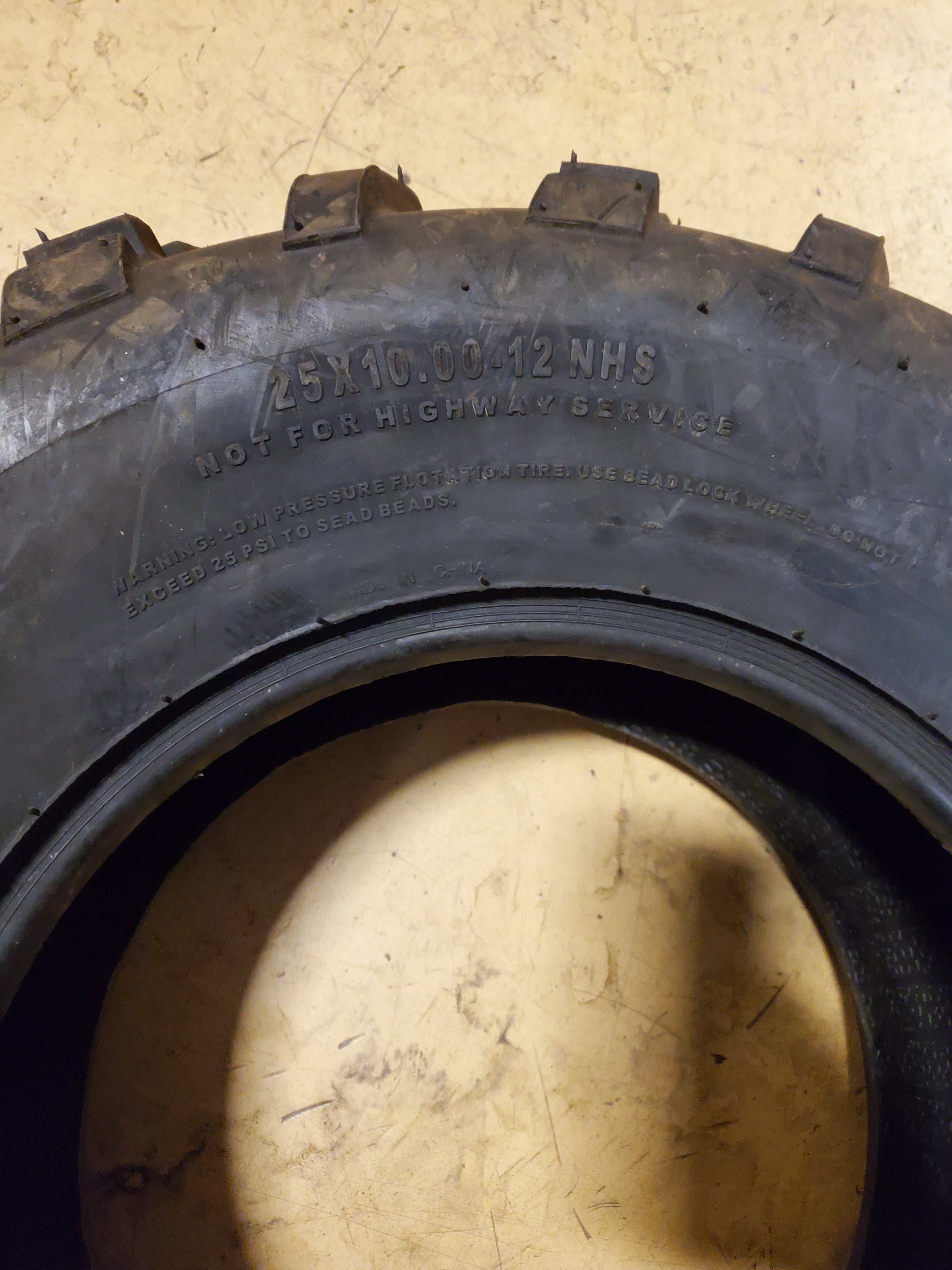 CARLISLE AT489 BSW  25 10 12 4PLY ATV/UTV TIRE 6P07691