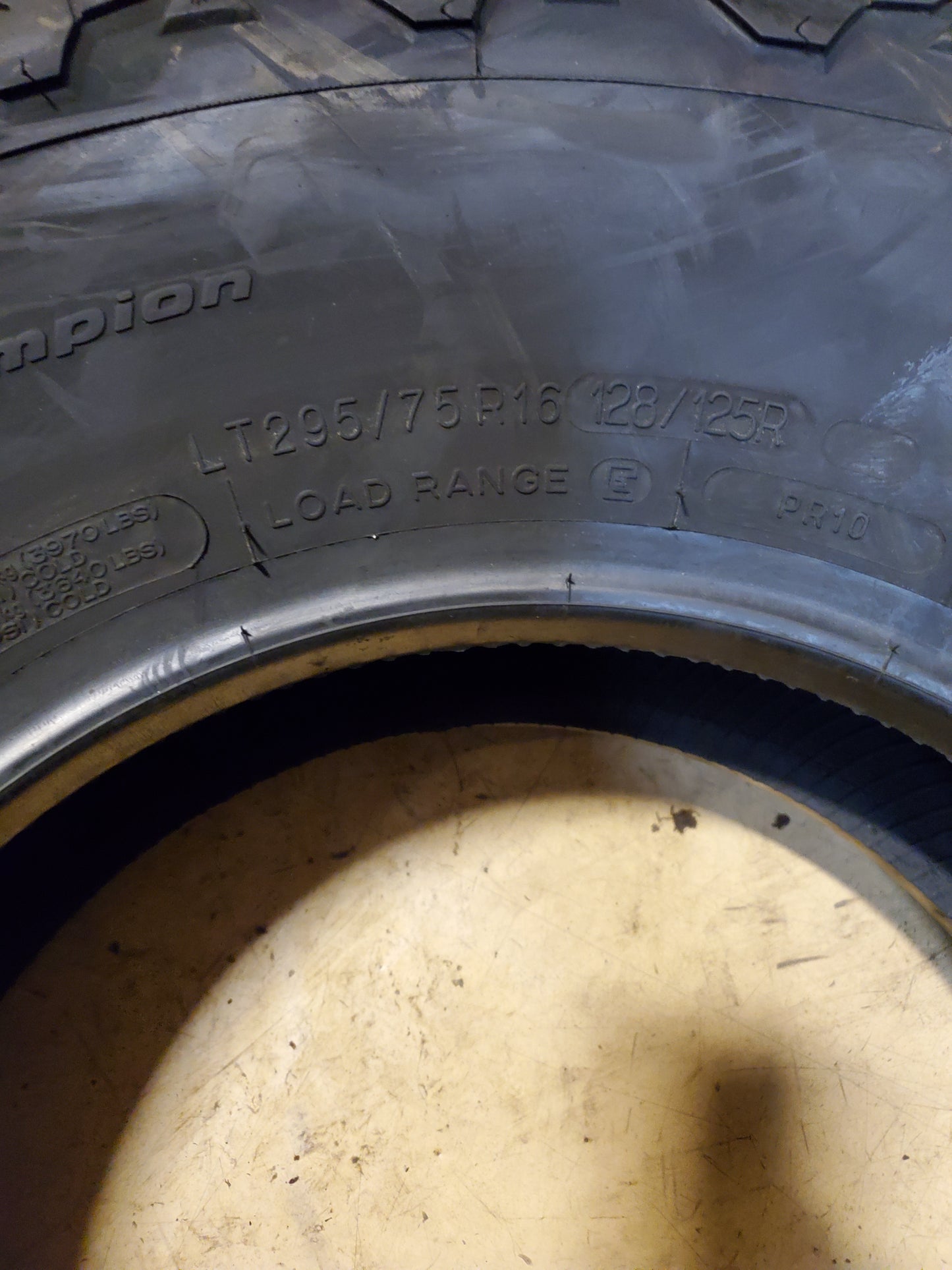 BFGOODRICH ALL-TERRAIN T/A KO2 RWL LT 295 75 16 126/125R 10PLY TIRE 99926