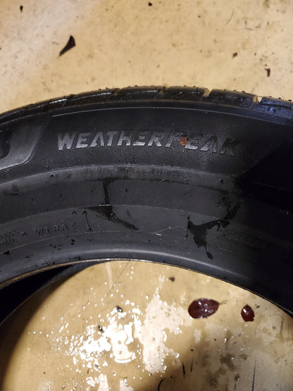 2 BRIDGESTONE WEATHERPEAK BSW P 235 60 18 103H ALL WEATHER TIRE 006075