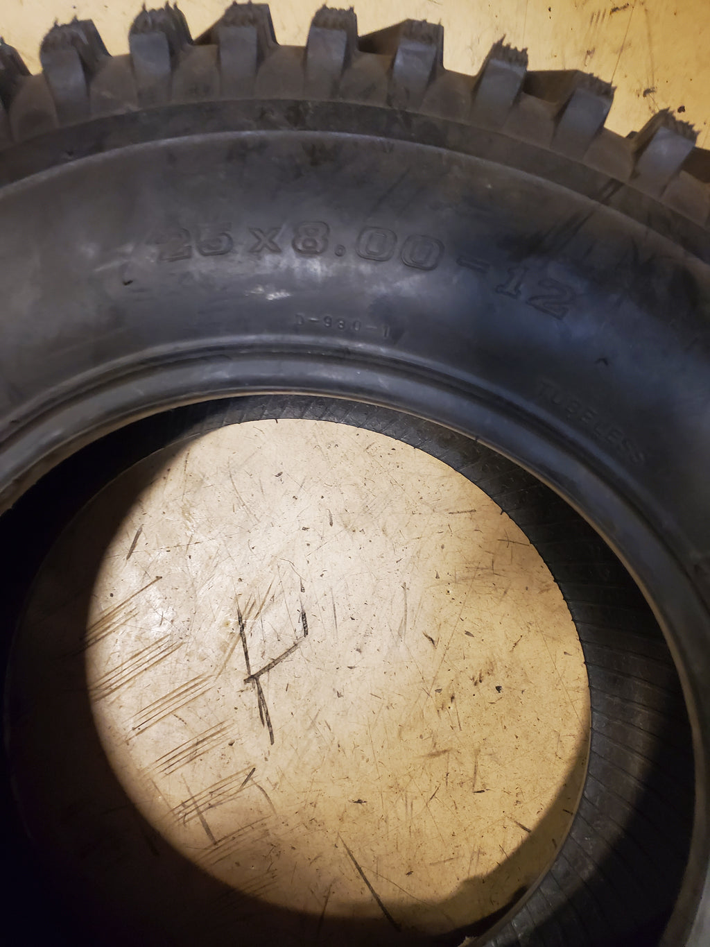 NOS NANCO D930 BSW  25 8 12 4PLY ATV/UTV TIRE DS7389