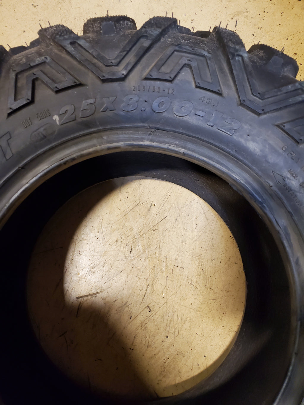 NOS GBC DIRT TAMER A/T BSW 25 8 12 43J 6PLY ATV/UTV TIRE 24520