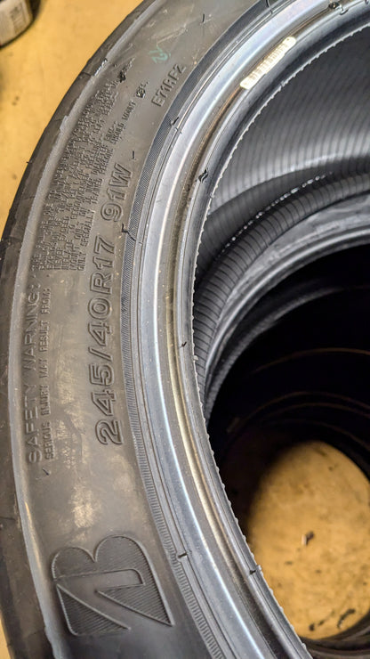 BRIDGESTONE POTENZA RE 71RS BSW P 245 40 17 91W UHP TIRE 006161